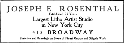 ad for rosenthal studio